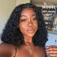 Apostore's deep wave weave short hairstyles Short Wigs Deep Wave Bob Lace Wigs Quality Human Hair Wigs Alipearl Hair
