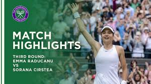 Иструменты для анализа и прогнозов ставок. Emma Raducanu Vs Sorana Cirstea Third Round Highlights Wimbledon 2021 Youtube