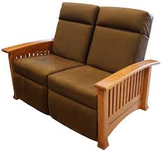 Loveseats offer the perfect compromise between sofa and chair. Modern Mission Double Recliner Loveseat Ohio Hardwood Upholstered Furniture