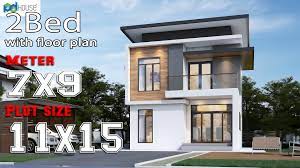 Smart design choices make this tiny house plan live large, from the open floor plan between the main living areas easy does it with this tiny modern house plan. Small Modern House 7x9 Meters 2 Bedrooms Small House Design
