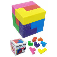 Crayon Cube 3d Rubik S Puzzle 7 Colors Cube Puzzle Color Crayons Colorful Drawings