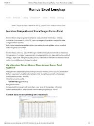 Sofort nach den besten ergebnissen suchen Membuat Rekap Absensi Siswa Dengan Rumus Excel Rumus Excel Lengkap Pdf