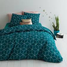 Parure De Lit Coton Jehaut Vert Emeraude En 2020 Parure De Lit Parure Housse De Couette Housse De Couette