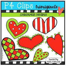 Free Christmas Hearts P4 Clips Trioriginals Heart Clip Art Clip Art Freebies Christmas Hearts