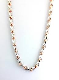 The Finest Platinum Chain For Men Stunning Looking Platinum And 18k Rose Gold Neck Chain For Men Gold Neck Chain Rose Gold Chain Mens Platinum Chain