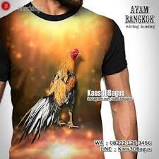 Kaos Ayam Bangkok Kaos3d Ayam Jago Binatang Kaos Gambar
