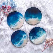 Resin coaster set of 2 / black and white coasters /resin art/ beach/housewarming / anniversary gift / handmade resin coasters / beach theme. Beach Epoxy Resin Coaster Per Pc Hobbies Toys Stationary Craft Art Prints On Carousell