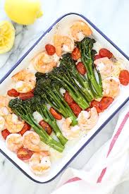 Sheet Pan Shrimp With Broccolini And Tomatoes Recipe Skinny Taste Recipes Recipes Low Carb Dinner Recipes