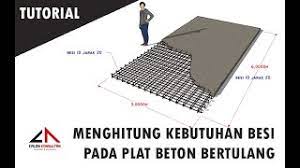Oke sesuai dijudul bahwa kita juga akan menghitung kebutuhan material yang jadi total kebutuhan besinya yaitu 20bh x 1m = 20 m. Menghitung Jumlah Kebutuhan Besi Pada Plat Beton Bertulang Youtube