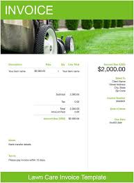 lawn care invoice template free download send in minutes