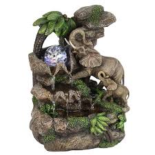 Vintage asian wood carving figurine elephant & camel with babies inside. Elephant Table Wayfair