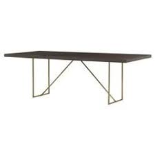 Thomas Bina Bridge Modern Classic Wood Stainless Steel Rectangular Dining Table 60 Inch In 2020 Rectangular Dining Table Round Wood Dining Table Dining Table