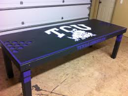 Custom Black Tcu Beer Pong Table Beer Pong Tables Pallet Coffee Table Coffee Table