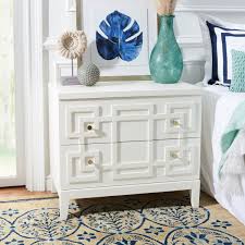 Home furniture nightstand two drawer white bedside table. Nst6602a Nightstands Furniture By Safavieh