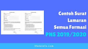 Dan rincian formasi cpns 2019 juga 4 dokumen berkas wajib cpns 2019 adalah seperti di bawah ini. Contoh Surat Lamaran Cpns 2019 2020 Semua Formasi Dhdeinfo Com