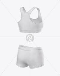 Download Women S Underwear Kit Back Half Side View In Apparel Mockups On Yellow Images Object Mockups