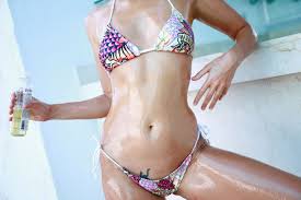 Melena Maria Rya Oily Bikini Model - Bunny Lust