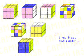 Download Rubik S Cube Cutting File Clip Art Graphic By Inkclouddesign Creative Fabrica PSD Mockup Templates