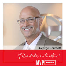 Felicidades a George Christoff, de parte de la familia de 𝗠𝗩𝗣 𝗠𝗢𝗧𝗢𝗥  𝗚𝗥𝗢𝗨𝗣, por tu retiro. Gracias por casi 36 años de servicio como  Presidente de Toyota PR ¡Enhorabuena!