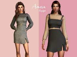 Female one shoulder formal dresses; Amira Dress By Laupipi For The Sims 4 Sims 4 Mods Clothes Sims 4 Dresses Sims 4