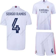La tienda online oficial del real madrid cf | equipaciones, hombres, mujeres, jóvenes, accesorios y más. Forma Detskaya Real Madrid 2020 21 Sergio Ramos 4