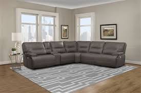 Spartacus 6 Piece Power Reclining Sectional With Power Headrests And Usb Ports In Haze Fabric By Parker House Mspa Haz 6 In 2020 Reclining Sectional Sectional Parker House