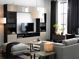Large Tv Storage Combination In Black Brown With Beige Doors And Drawers Home Decor Ikea Living Room White Furniture Living Room Living Room Modern