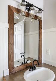 How To Add A Diy Wood Frame To A Bathroom Mirror Bathroom Mirror Design Wood Framed Bathroom Mirrors Bathroom Mirrors Diy