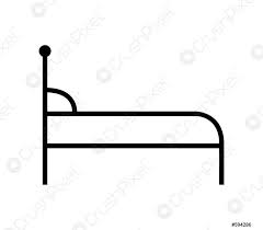 The pictograms otl aicher designed have been pointing the way for 40 years or more and are encountered all over the world. Bett Ikone Stock Vektorgrafi Crushpixel