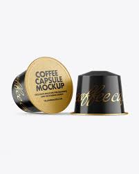 Two Coffee Capsules Mockup In Packaging Mockups On Yellow Images Object Mockups