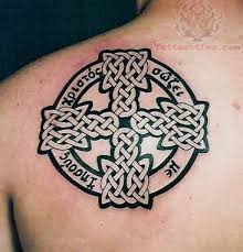A celtic cross tattoo is one of the most popular designs around the world because it impeccably combines the christian faith and celtic heritage. Awesome Celtic Irish Cross Tattoo On Shoulder Blade Tattooimages Biz