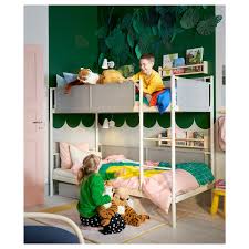 White askersund/dark brown ash effect. Vitval Bunk Bed Frame White Light Gray Twin Www Megastore Com Mt