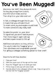 You Ve Been Mugged A Great Staff Morale Booster Freebie Teacher Morale Morale Boosters Staff Morale