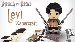 Levi ackerman cardboard cutout template. Attack On Titan Levi Ackerman Papercraft Paperized Crafts