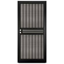 Keep your pet safe and happy with. Unique Home Designs 36 In X 80 In Guardian Black Surface Mount Outswing Steel Security Door With Insect Screen Idr10000362000 The Home Depot