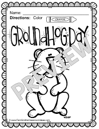 Groundhog day fun activities worksheets for all. Fern Smith S Free Color For Fun Groundhog Day Printable Classroom Freebies