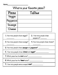 Pizza Tally Chart Tally Chart Chart Pizza