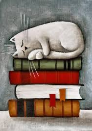 Cat On The Books Cat Drawing Cute Cat Cat Cartoon Reading Room Decor In 2020 Cat Painting Cat Drawing Cartoon Cat