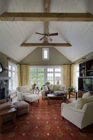So, in this house with potential, i am incorporating many of the things i always wanted to do, but didn't, either because of money, time, or appeal to the masses for resale. 100 Charming Farmhouse Living Room Ideas To Try At Home Cathedral Ceiling Living Room Vaulted Ceiling Living Room False Ceiling Living Room