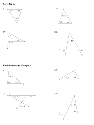 One common property about triangles is that, all three interior angles add up to 180 degrees. 54 Excelent Interior And Exterior Angles Worksheet Image Ideas Lbwomen