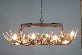Snowmass Antler Chandelier Timber Mule Deer Small Oval Antler Lights Antler Chandelier Antler Chandelier Dining Room