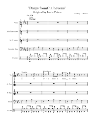 Pennies From Heaven (Remastered) – Louis Prima Sheet Music for Vocals,  Saxophone alto, Trumpet in b-flat, Bass guitar & more instruments (Jazz  Band) | MuseScore.com