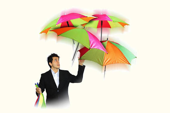 4 Silks 4 Umbrellas (Multicolored Umbrellas) by Magicaplanet