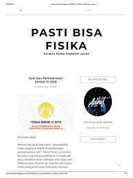 Sbmptn/utbk simak ui ugm itb unpad fisika. Simak Ui 2018