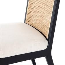 Shop for black upholstered chair online at target. Tony Modern White Performance Upholstered Seat Black Cane Dining Chair