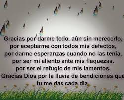 Esta es una nueva imagen cristiana para compartir y descargar este día miércoles, el tercer día de la semana, estamos a la mitad. Gracias Dios Por La Lluvia De Bendiciones Que Tu Me Das Cada Dia