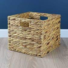 Check spelling or type a new query. Water Hyacinth Square Natural Storage Basket