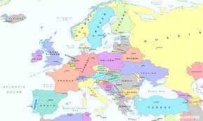 Identificar as nações, estudos sociais. Austria Mapa Da Europa Mapa Da Europa Mostrando Austria Europa Ocidental Europa