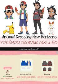 Animal Crossing New Horizons Template Design Pokemon Trainer Ash Go Outfit Animal Crossing Animal Crossing Designs Animal Crossing Design Template