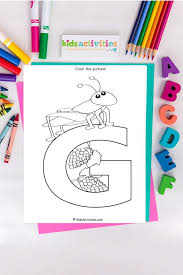 letter g coloring page free alphabet coloring pages kids activities blog
